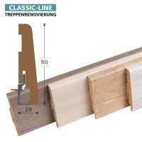 Sockelleisten Länge 2700 mm Weiß 60 mm