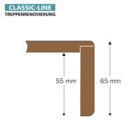 CLASSIC-LINE Einzelstufen 100 x 30,5 cm - Dekor: Eiche...