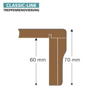CLASSIC-LINE Einzelstufen 90 x 30,5 cm - Dekor: Esche...