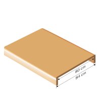 CLASSIC-LINE Doppelstufen 150 x 80 cm - Dekor: Eiche...