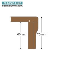 CLASSIC-LINE Doppelstufen 100 x 80 cm - Dekor: Esche...